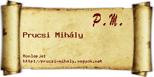 Prucsi Mihály névjegykártya